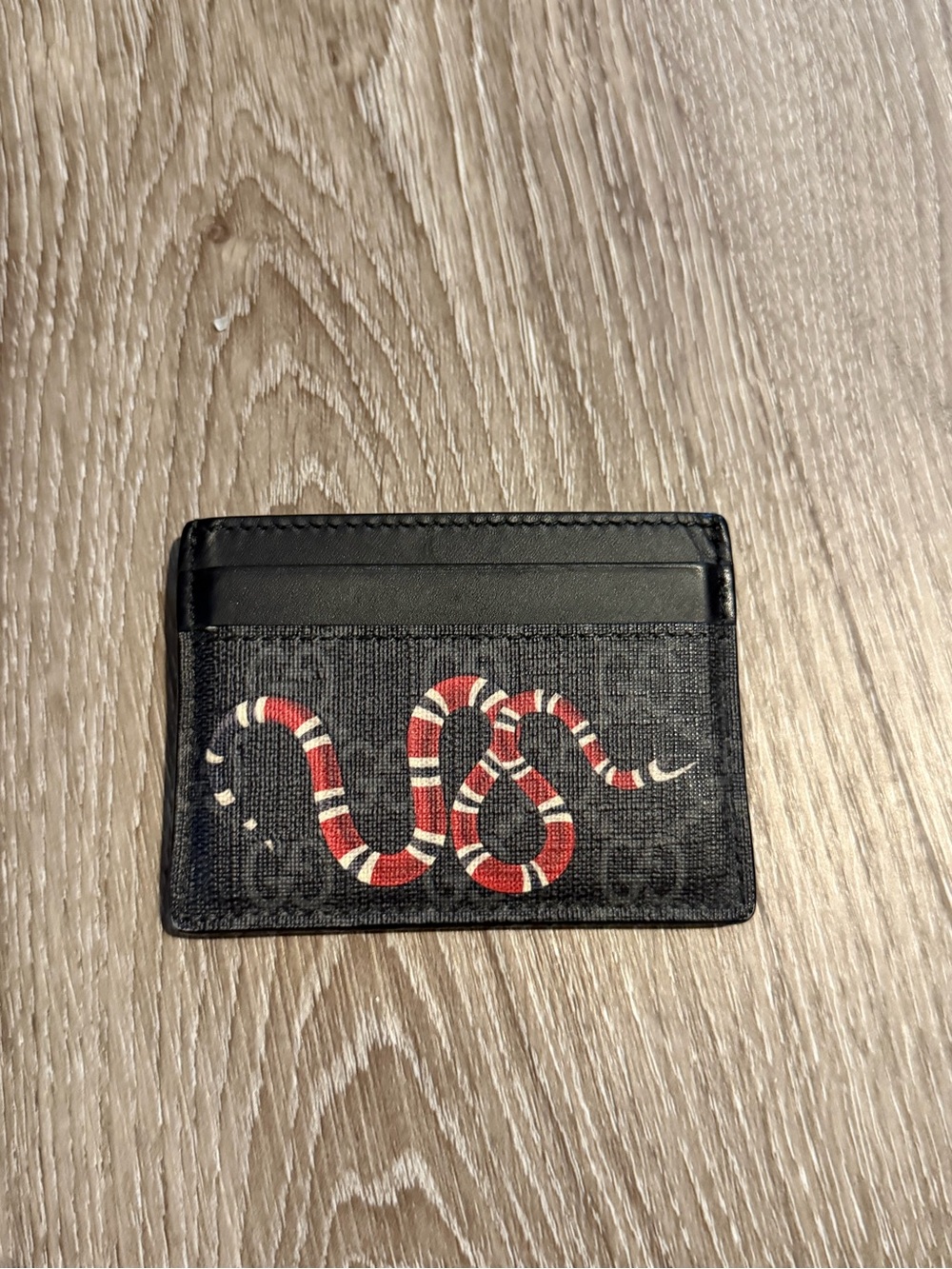 Authentic Gucci Kingsnake Supreme Cardholder